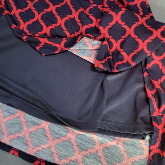 41Hawthorn Women's Medium Print Sleeveless Faux Wrap Dress Navy - Picture 8 of 9